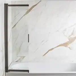 Шторка на ванну AVS Слайдер Плюс 80 см профиль оружейная сталь, стекло прозрачное, 803-0011-150-82-WS-T