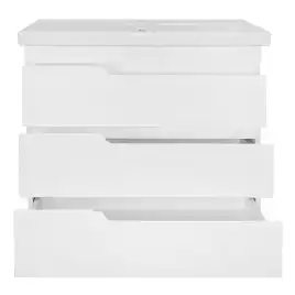 Тумба с раковиной Azario KANTRI 80/3Н CS00097257, напольная с раковиной Фостер 80, белая