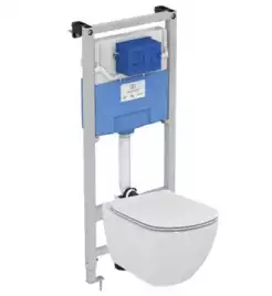 Комплект унитаза с инсталляцией Ideal Standard Tesi T386801 с сиденьем Микролифт