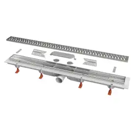 Душевой лоток Azario 65 см AZ-CH 650 H с перфорированной решеткой, Хром матовый