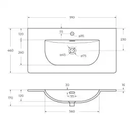 Тумба под раковину BelBagno UNO-900-2C-SO-BO подвесная, Bianco Opaco
