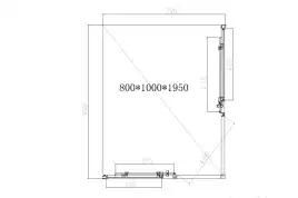 Душевой уголок Vincea Slim-N 100х80 VSS-4SN8010CLG, дверь раздвижная, профиль брашированное золото, стекло прозрачное
