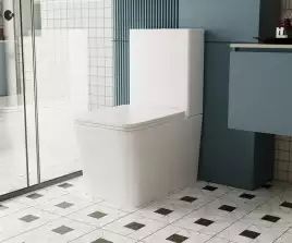 Унитаз-компакт ABBER Rechteck AC1210 белый, безободковый, с бачком и сиденьем Микролифт