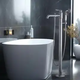 Напольный смеситель для ванны Aquatek Классик AQ1545CR, однорычажный, с внутренней частью, Хром