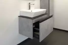 Тумба с умывальником Comforty Эдинбург 60 Бетон светлый, 00-00001928