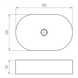 Раковина AVS Ритм 50x32 белая матовая, рифленая