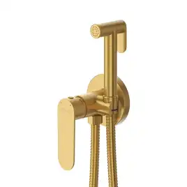 Гигиенический душ со смесителем Cezares STYLUS-DIF-BORO, Брашированное золото