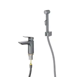 Смеситель для раковины Aquatek Вега AQ1012BGM, Оружейная сталь