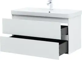 Тумба под раковину Aquanet Альтера 100 белый матовый, подвесная, 337157