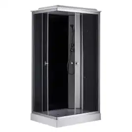 Душевая кабина Loranto 100х80 CS-5180-13R G, низкий поддон, цвет профиля сатин