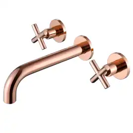 Смеситель для раковины Abber Wasser Kreis AF81121RG встраиваемый, с внутренней частью, Золото розовое