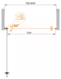Душевая дверь Cezares ECO 80 см, ECO-O-B-1-80-C-NERO, профиль Хром, стекло Прозрачное