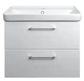 Тумба с раковиной Azario Ника 70 CS00080144, подвесная, Белая глянцевая