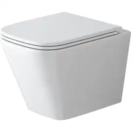 Подвесной унитаз Grossman GR-4479SQC безободковый, смыв торнадо, Белый глянцевый