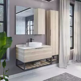 Тумба с умывальником Comforty Порто 90 Дуб дымчатый, 00-00009322