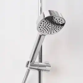 Душевая система Jacob Delafon Atom E26238-CP для ванны с изливом, термостатическая, верхний душ, Хром