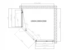 Душевой уголок Vincea Show 100х100 VSP1-4SH100CL, профиль хром, стекло Прозрачное