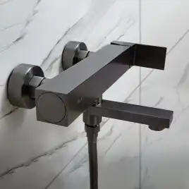 Смесители для ванны AVS Cube 811-211-GM, оружейная сталь