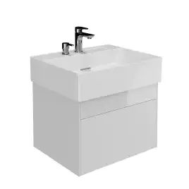 Тумба под раковину Kerama Marazzi LOGICA 60 см, LOG.60.2\WHT подвесная, Белая глянцевая