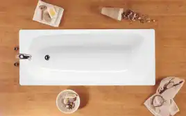 Ванна стальная Loranto 160х70 в комплекте с ножками, белая