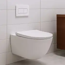 Унитаз подвесной Azario BONELLE AZ-2801E подвесной, безободковый, со смывом 