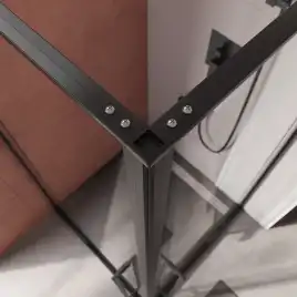 Душевой уголок Cezares LINER-A-2-90-C-NERO профиль Черный, стекло Прозрачное