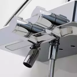 Душевая система WasserKRAFT  A11301 для ванны с изливом, термостатическая, верхний душ, Хром