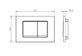 Кнопка смыва Aquatek Small TDI-0000004, Белый