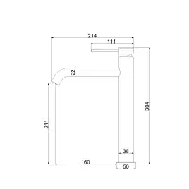 Смеситель для раковины Vincea City VBF-2C2MB однорычажный, черный матовый