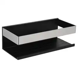 Полка AVS Hilla, 20 см, черный матовый/хром