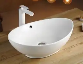 Раковина накладная CeramaLux 590х385х190 9019, цвет Белый