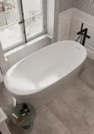 Ванна из искусственного камня Allen Brau 180x80 Solid Stone Krion Neo XL 2.35002.21, белая матовая