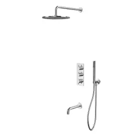 Душевая система для ванны WHITECROSS Y chrome YSET11CR, термостатическая, скрытого монтажа, Хром