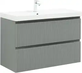 Тумба под раковину Aquanet Джейн (Flat) 100 мисти грин, подвесная, 335436