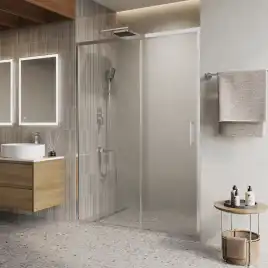 Душевая дверь BelBagno LUCE-BF-1-140-C-Cr стекло прозрачное, профиль Хром