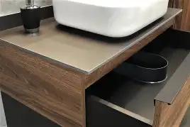 Тумба с умывальником Comforty Штутгарт 90 Дуб темно-коричневый, 00-00002868