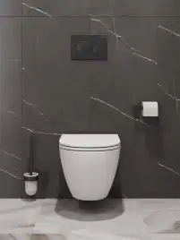 Унитаз подвесной BelBagno COMPATTO BB003CH-TOR/SC безободковый с сиденьем и смывом TORNADO