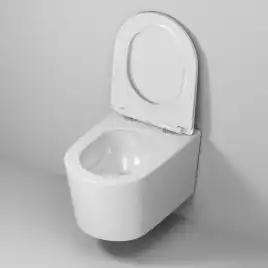 Подвесной унитаз Grossman GR-4499SQ безободковый, смыв торнадо, Белый глянцевый