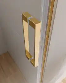 Душевая дверь в нишу CEZARES SLIDER-B-1-80/90-C-BORO стекло Прозрачное, профиль Брашированное золото