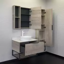 Тумба с умывальником Comforty Порто 75 Дуб дымчатый, 00-00009321