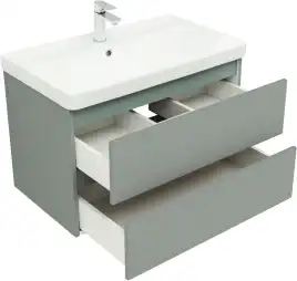 Тумба под раковину Aquanet Вега 2.0 80 мисти грин, подвесная, 337961