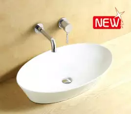Раковина накладная CeramaLux 605х370х115 9397, цвет Белый
