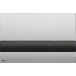 Кнопка смыва Alcaplast M1712-8 Хром матовый / Черный