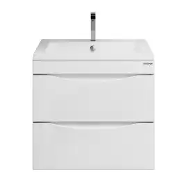 Тумба под раковину Grossman Виста 58 подвесная, белая глянцевая (105858)