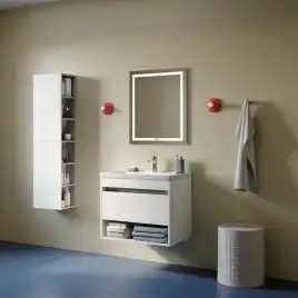 Тумба с раковиной IDDIS Zodiac X 70, подвесная, Белая, ZDX70WNi95K