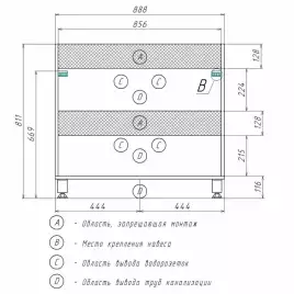 Тумба с умывальником AURA АНДРЕЯ 90-2 напольная (Раковина Андрея 90) Белая