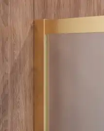 Душевой уголок CEZARES MOLVENO-A-2-90-P-BORO стекло Матовое рифленая, профиль Брашированное золото