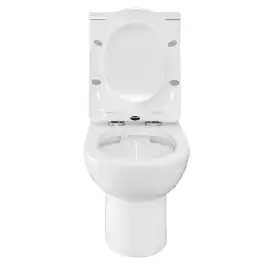 Унитаз-компакт Azario Ambra AZ-848 напольный, безободковый, в комплекте с бачком и сиденьем микролифт, Белый глянцевый