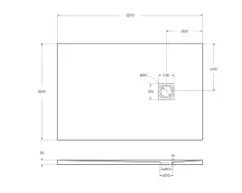 Душевой поддон BelBagno UNO 120х80 из искусственного камня, TRAY-MR-UNO-AH-120/80-35-NERO-CR, Чёрный матовый