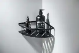 Полка для душа угловая Aquatek AQ4926MB, Черный матовый